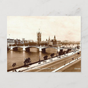 Old London Postcard - Lambeth Bridge