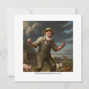 Old MacDonald had a cow. Invitation