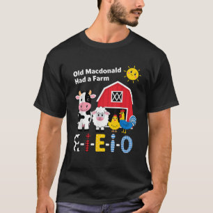Old MacDonald Had a Farm E I E I O Boy Toddler Kid T-Shirt