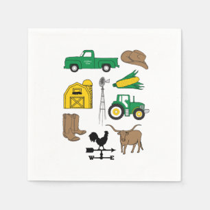 Old Macdonald Had a Farm My Farm Life for Kids Napkin