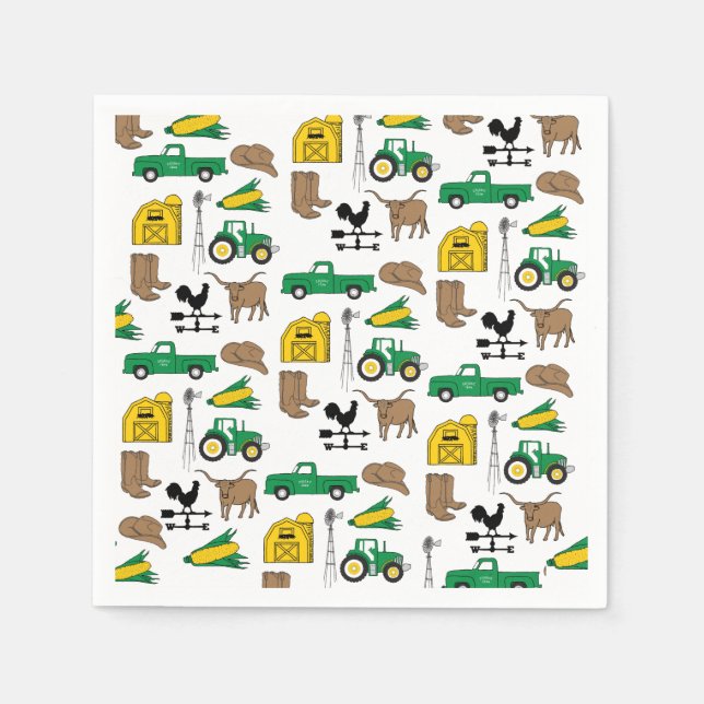 Old Macdonald Had a Farm My Farm Life for Kids Napkin (Front)