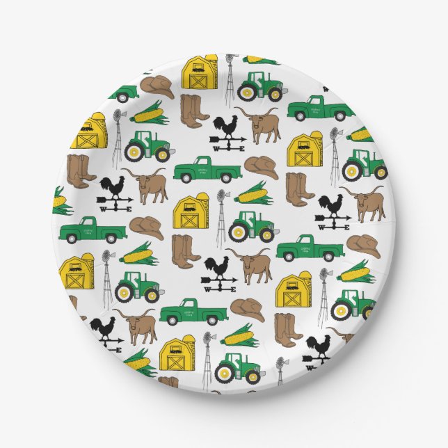 Old Macdonald Had a Farm My Farm Life for Kids Paper Plate (Front)