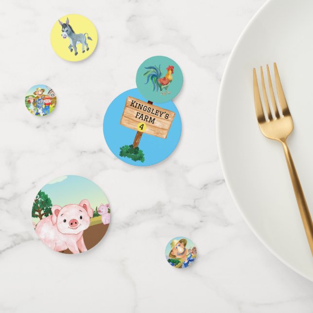 Old MacDonald’s Farm 🐔 Cute Family Barnyard  Confetti (Group)