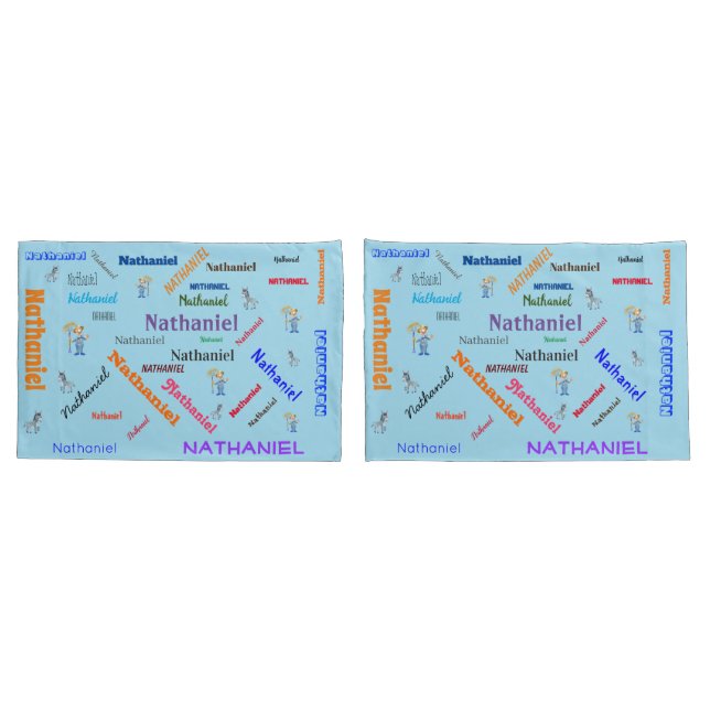 Old MacDonald's Farm Word Cloud Name Collage Pillowcase (Back-Set)