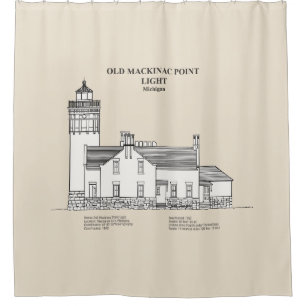 Old Mackinac Point Light - Michigan – SBD Shower Curtain