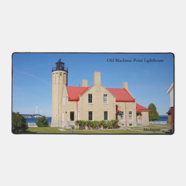 Old Mackinac Point Lighthouse desk mat (Front)