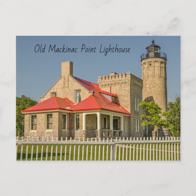 Old Mackinac Point Lighthouse Postcard (Front)