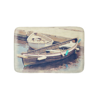 Old Maine Boats Nautical Bath Mat
