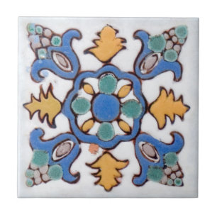 Old Majolica 2 painted by hand in cream colours Tile