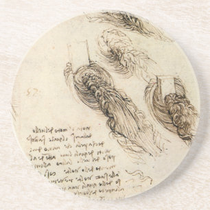 Old Man and Water Sketch by Leonardo da Vinci Coaster