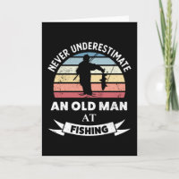 Old Man at Fishing Funny Fisher Gift Dad