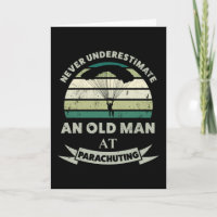 Old Man at Parachuting Funny Dad Gift