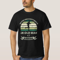 Old Man at Running Funny Runner Dad Gift