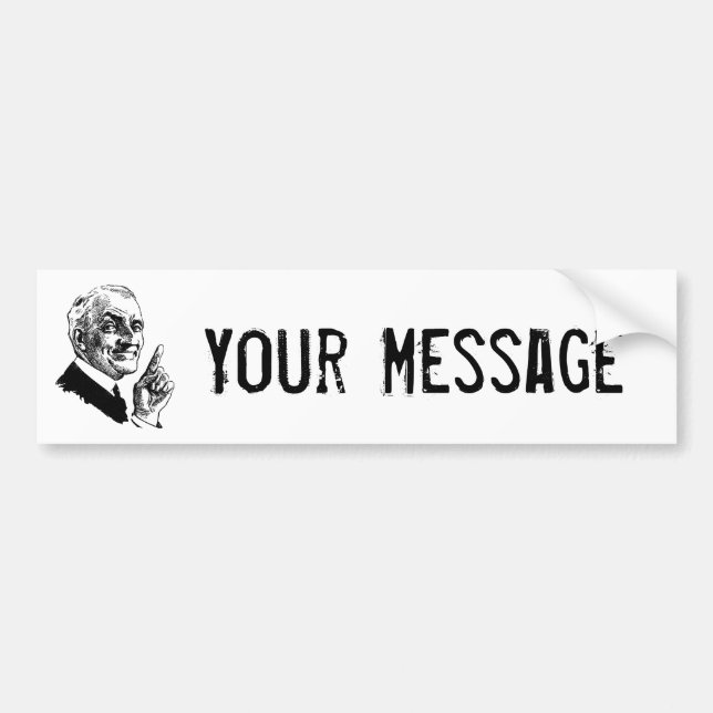 Old Man Been There Done That - Customise It Bumper Sticker (Front)