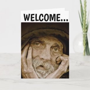 OLD MAN  BIRTHDAY OVER THE HILL Greeting Card