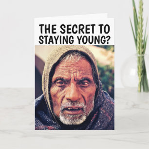 OLD MAN BIRTHDAY over the hill greeting Card