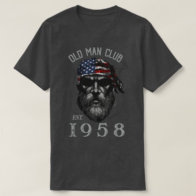 Old Man Club EST 1958 T-Shirt (Design Front)