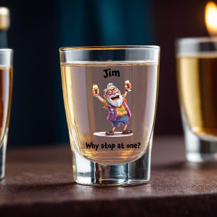 Old Man Colourful Party Legend  Shot Glass