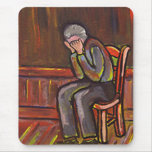 OLD MAN CRYING MOUSE MAT