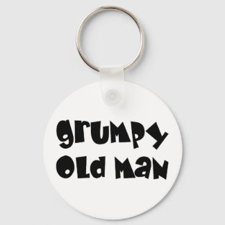 old man grumpy key ring