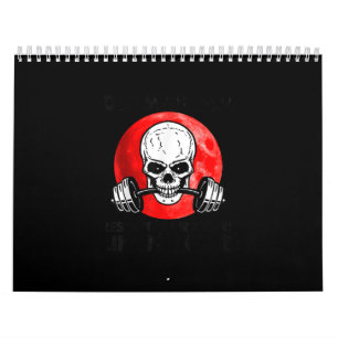 Old Man Gym Respect Your Elders Lifting Club Skull Calendar