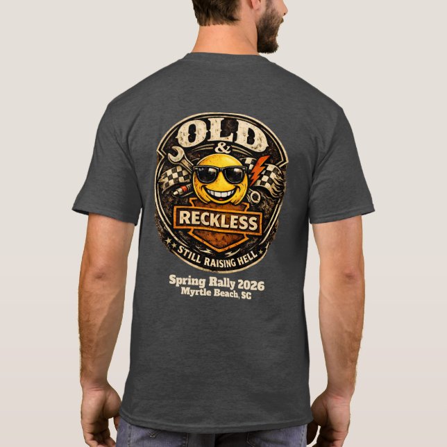 Old Man Harley Tee Myrtle Beach Bike Week (Back)