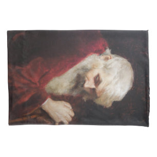 Old Man in a Red Coat (Santa Claus) (Christmas) Pillowcase