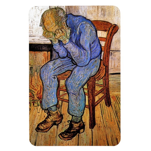 Old Man in Sorrow by Vincent van Gogh 1890 Magnet (Vertical)