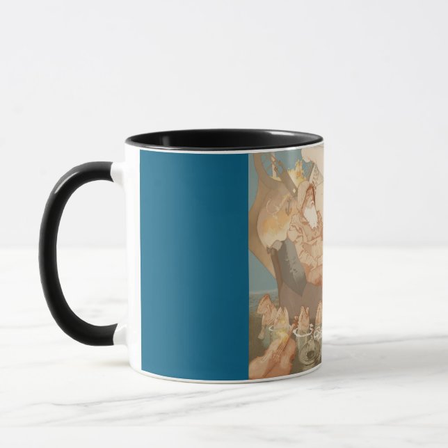 Old Man Nautical Illustration Mug (Left)