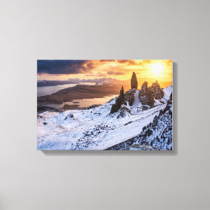 Old Man of Storr Golden Sunset  Canvas Print