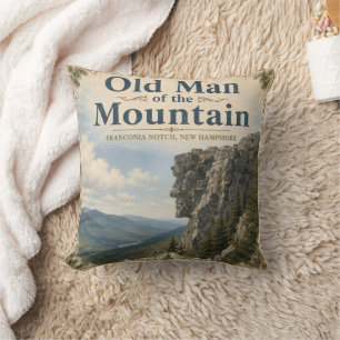 Old Man of the Mountain Franconia Notch Memorial Cushion