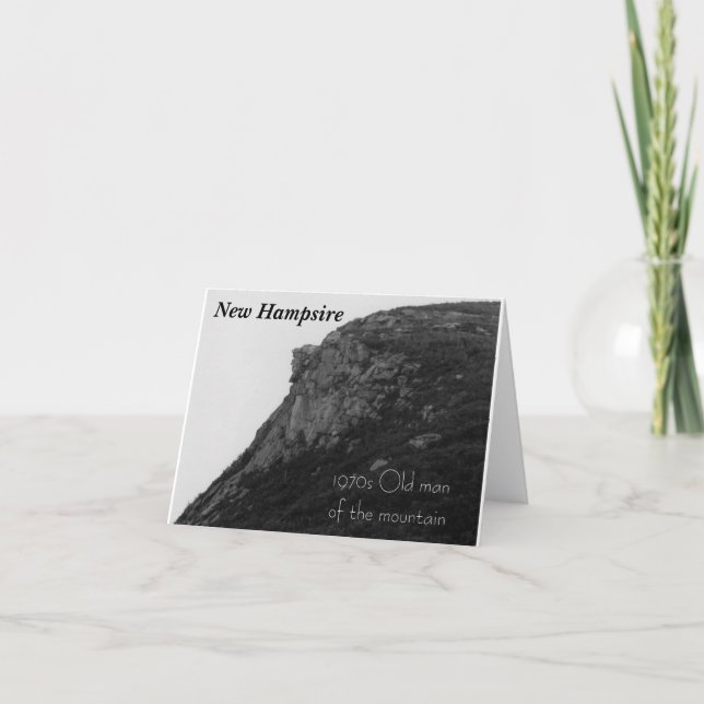 Old man of the mountain New Hampshire Card (Front)