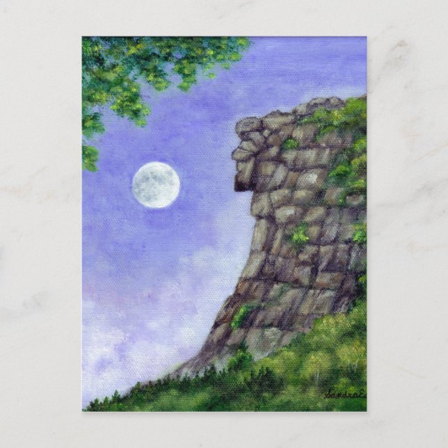 Old Man Of The Mountain New Hampshire Post Card (Front)