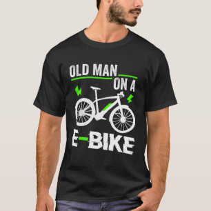 Old Man On A E Bike Electronic Bicycle Sports Bike T-Shirt
