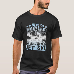 Old Man On A Jet Ski Vintage Jet Skiing T-Shirt