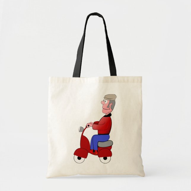 Old Man On A Scooter Tote Bag (Front)