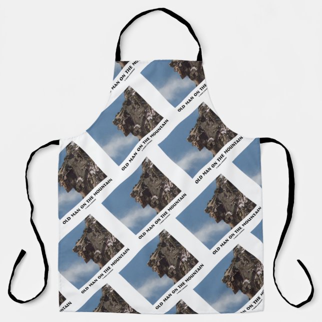 Old Man On The Mountain NH Optical Illusion Apron (Front)