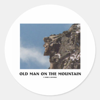 Old Man On The Mountain (Optical Illusion) Classic Round Sticker