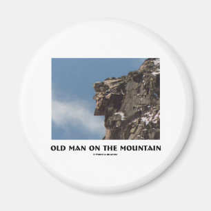 Old Man On The Mountain (Optical Illusion) Magnet