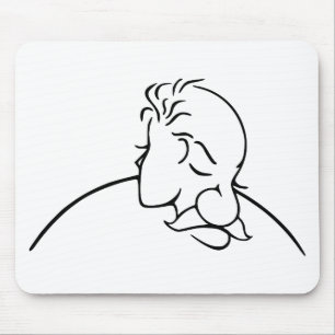 Old Man Or Young Lady Optical Illusion Mouse Mat