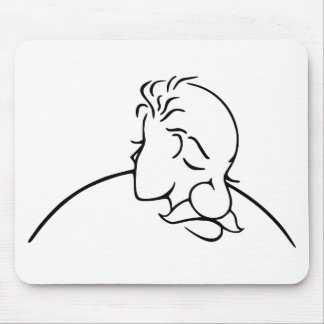 Old Man Or Young Lady Optical Illusion Mouse Mat