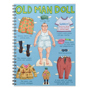 Old Man Paper Doll. Notebook