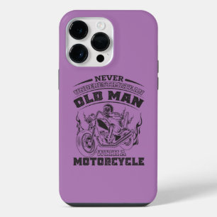 Old Man Passion for motorcycles, Funny iPhone 14 Pro Max Case
