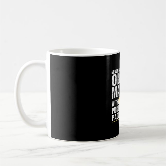 Old Man Pickleball Coffee Mug (Left)