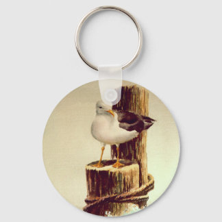 OLD MAN SEAGULL by SHARON SHARPE Key Ring