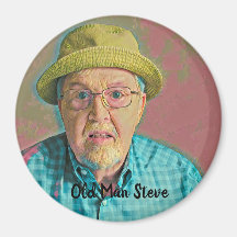 Old Man Steve fan magnet