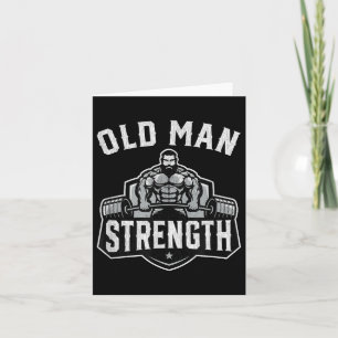 Old Man Strength Funny Gym Motivation Workout Gift Card