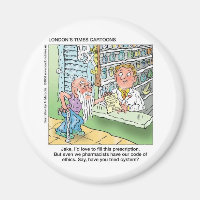 Old Man & The Pharmacy Funny Offbeat Cartoon Gifts