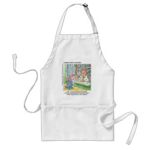 Old Man & The Pharmacy Funny Offbeat Cartoon Gifts Standard Apron
