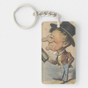 Old Man was Brought Round Ephemera Keychain